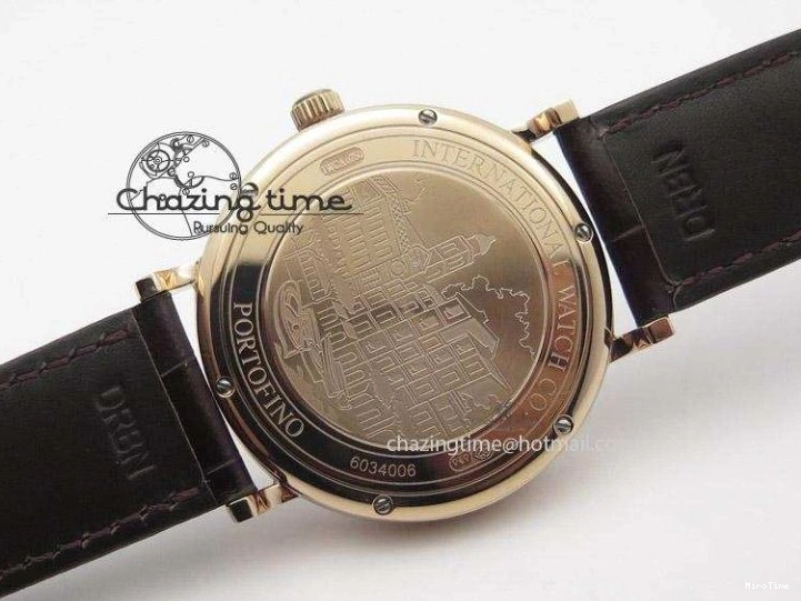 MIROTIME 0220 Modern Portofino SCHAFFHAUSEN RG MKF 1:1 V2 Best Edition White Dial On Brown Leather Strap A 7344